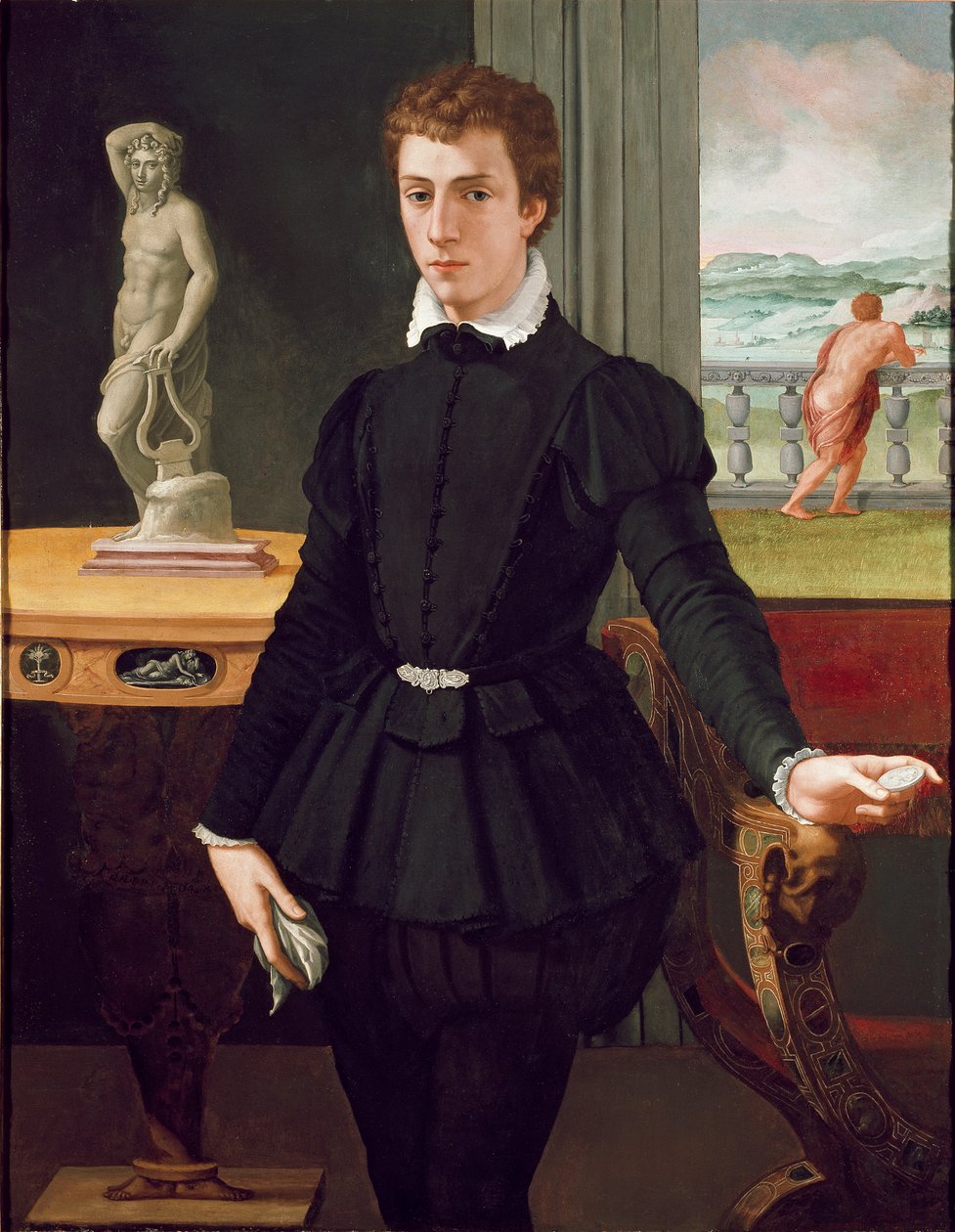 Portrett av en ung mann, etter 1560 av Alessandro Allori