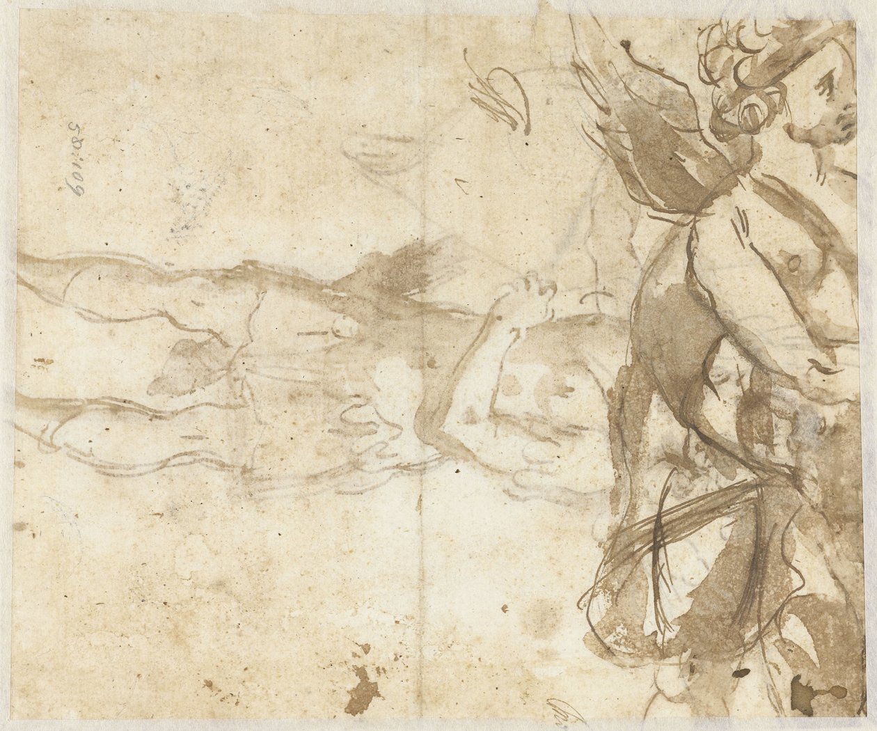 Stående Amor, med bue av Alessandro Casolani (attributed to)