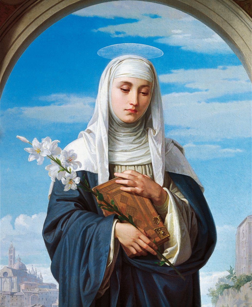Den hellige Katarina av Siena av Alessandro Franchi