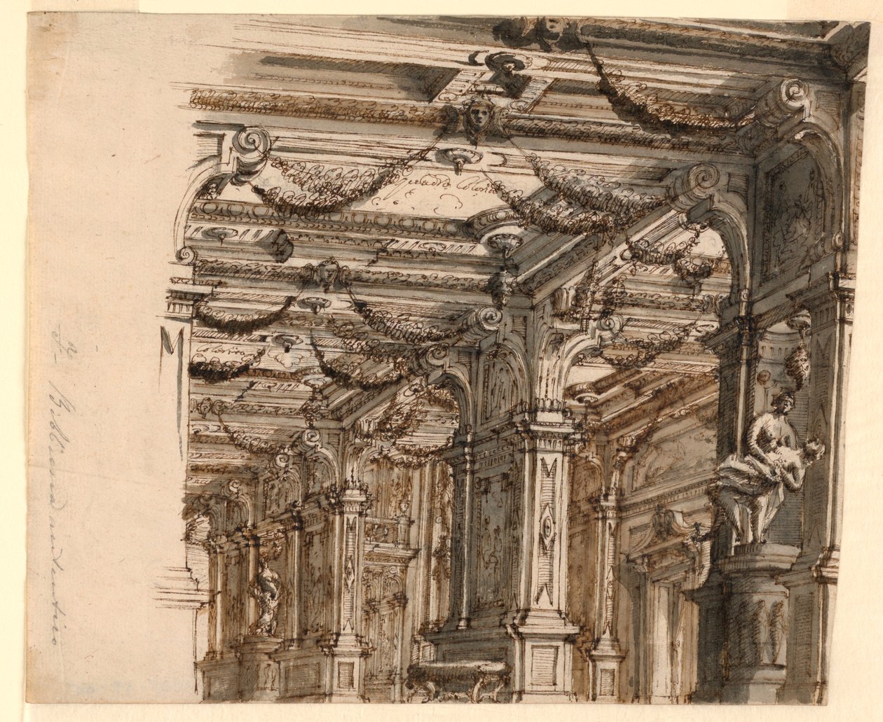 Scenedesign: Palace Interiør av Alessandro Galli Bibiena, 1686 – 1748