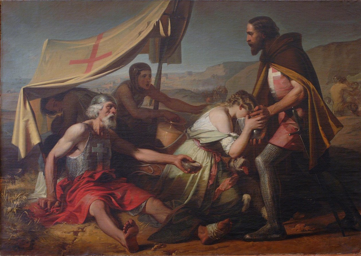 Tørsten led av de første korsfarerne, 1852 av Alessandro Guardassoni