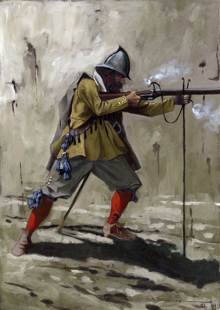 En tercio, et fartøy fra det spanske infanteriet mellom 1534 og 1704. Tegning av Alessandro Lonati av Alessandro Lonati