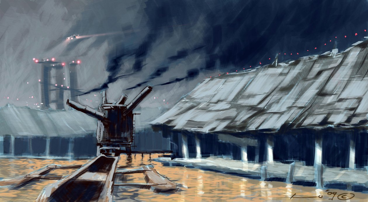 Forventning: hus på påler (palafitter). Illustrasjon av Alesandro Lonati. 2010 av Alessandro Lonati