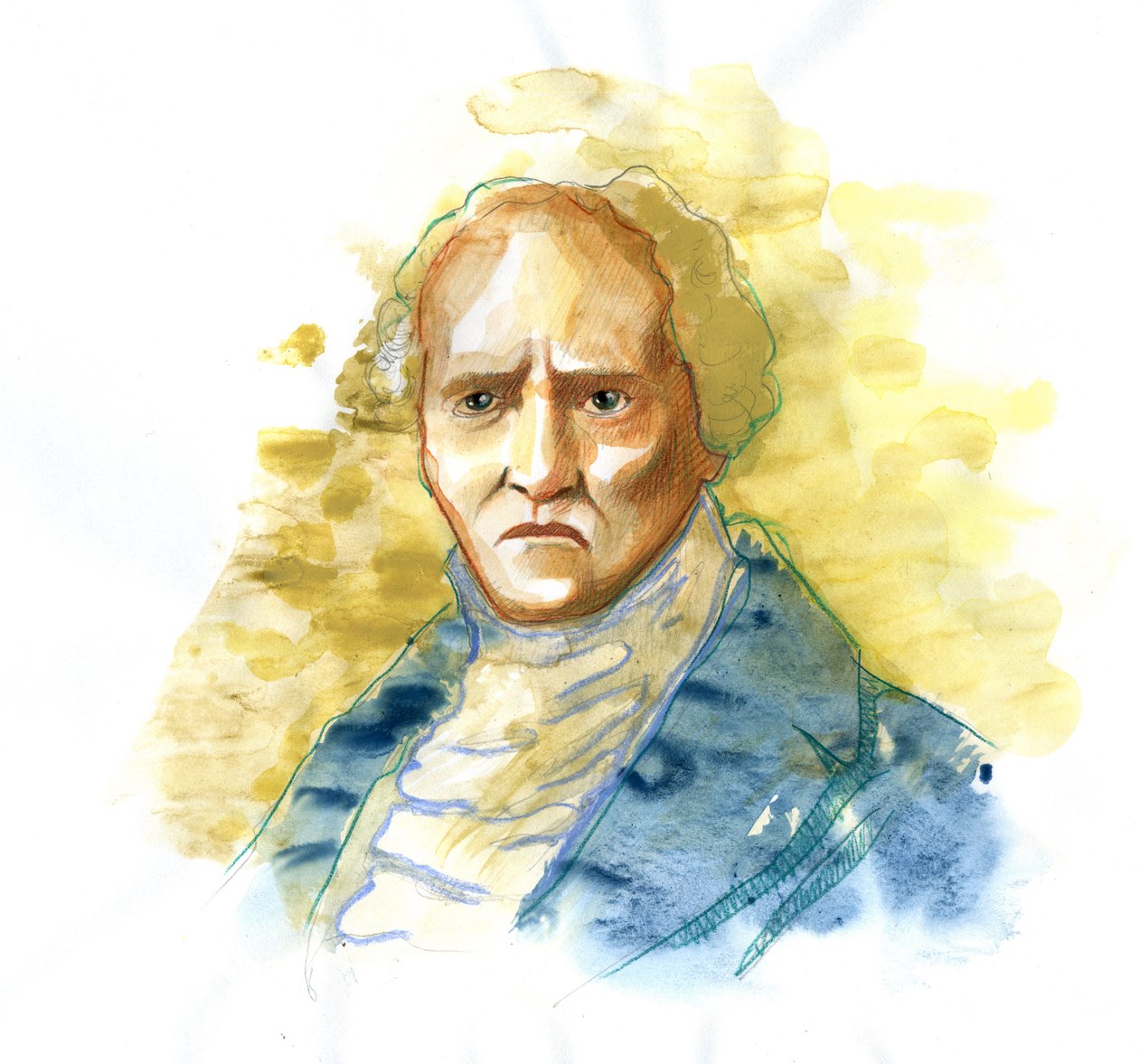 FOURIER, Charles (1772-1837). Engelsk filosof og økonom - - illustrasjon av Alessandro Lonati Â av Alessandro Lonati