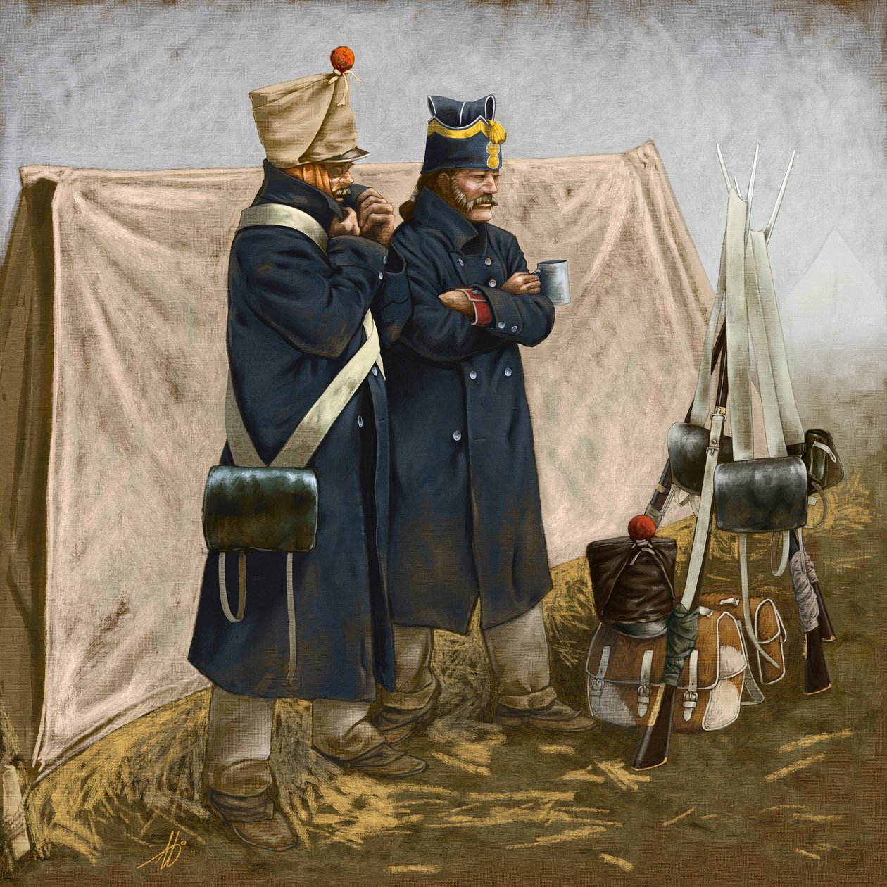 Fransk vinterbivuakk, Det første keiserriket, 2018 av Alessandro Lonati