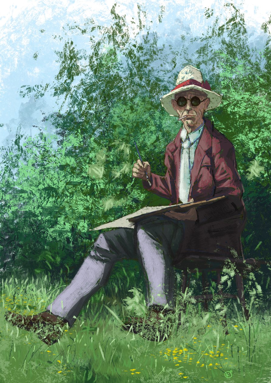 Hermann Hesse maler i hagen av Alessandro Lonati
