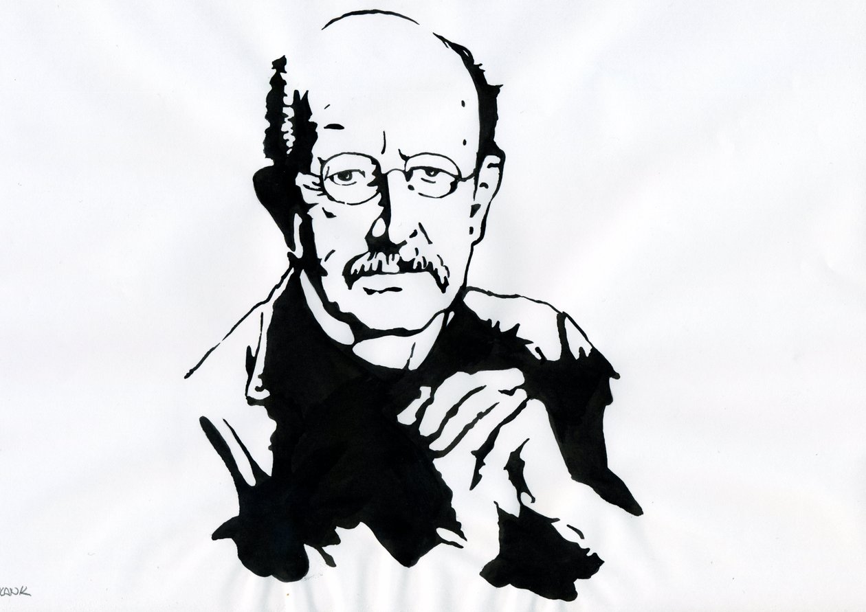 Max Planck , tysk fysiker (Portrett av den tyske fysikeren Max Planck (1868-1947)) av Alessandro Lonati
