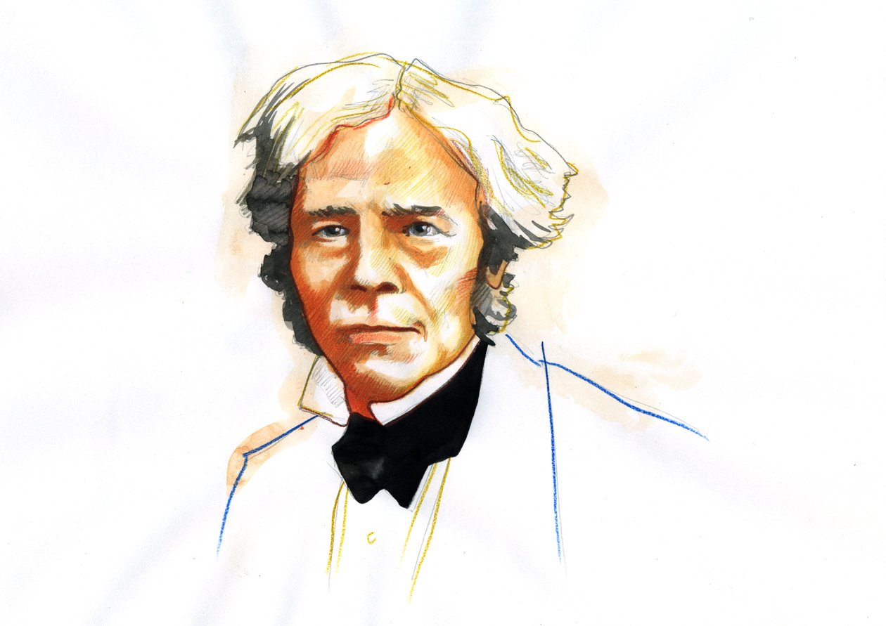 Michael Faraday (1791-1867). Britisk fysiker og kjemiker av Alessandro Lonati