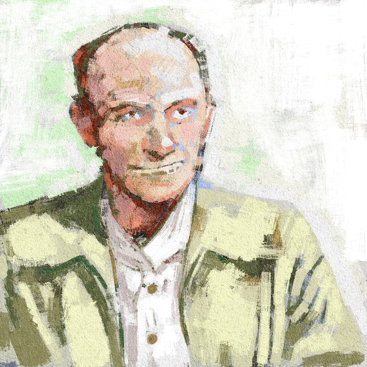 Portrett av vitenskapsmann Enrico Fermi, 2023 (illustrasjon) av Alessandro Lonati