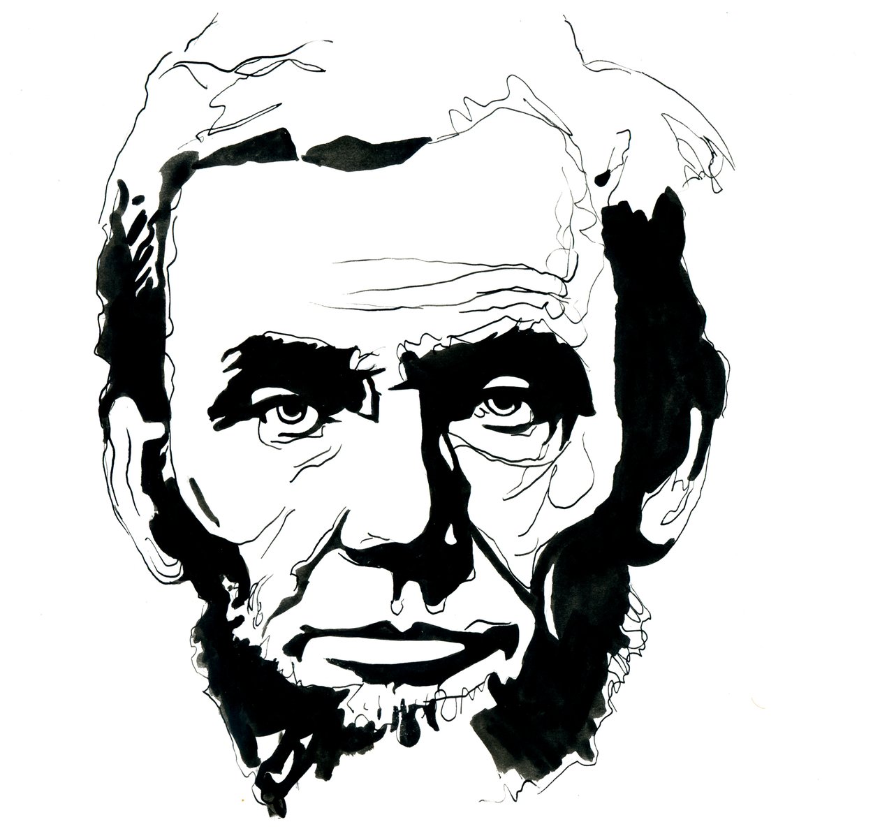 Portrett av Abraham Lincoln (1809-1865) USAs president (Portrett av den amerikanske presidenten Abraham Lincoln) av Alessandro Lonati