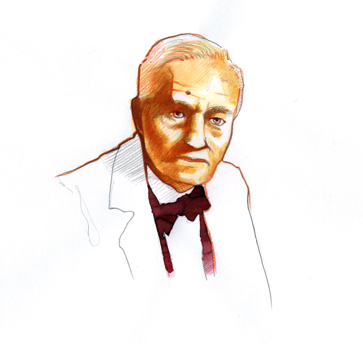 Portrett av Alexander Fleming, skotsk biolog (1881-1955) (Portrett av skotsk biolog, farmakolog og botaniker Alexander Fleming) av Alessandro Lonati