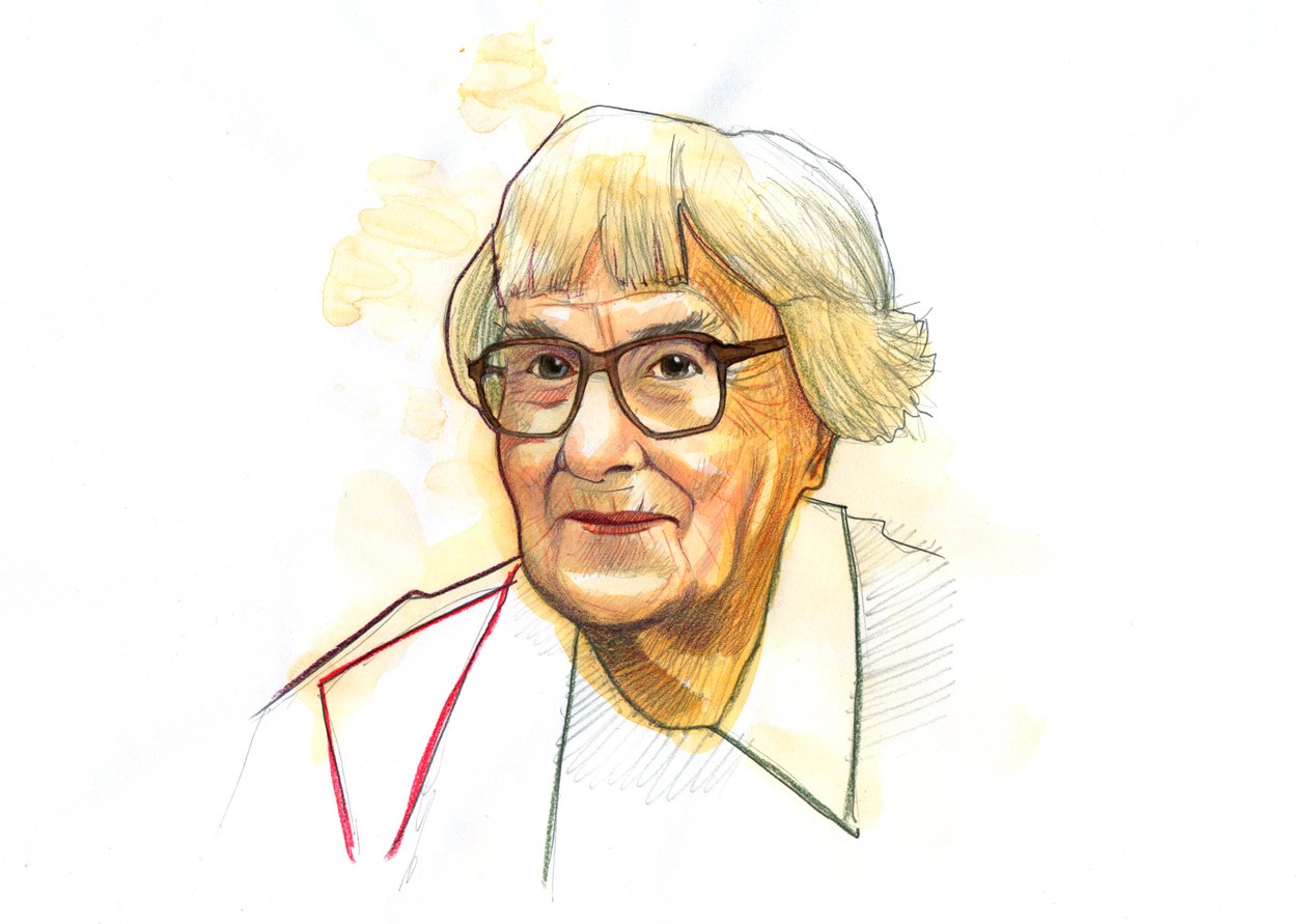 Portrett av den amerikanske forfatteren Harper Lee (1926-2016) (Portrett av den amerikanske forfatteren Harper Lee) av Alessandro Lonati