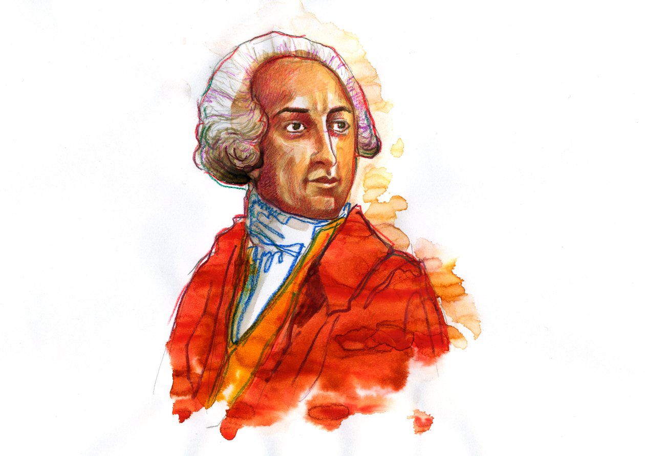 Portrett av Antoine Laurent de Lavoisier, fransk kjemiker (1743-1794) (fransk adelsmann og kjemiker Antoine-Laurent de Lavoisier) av Alessandro Lonati