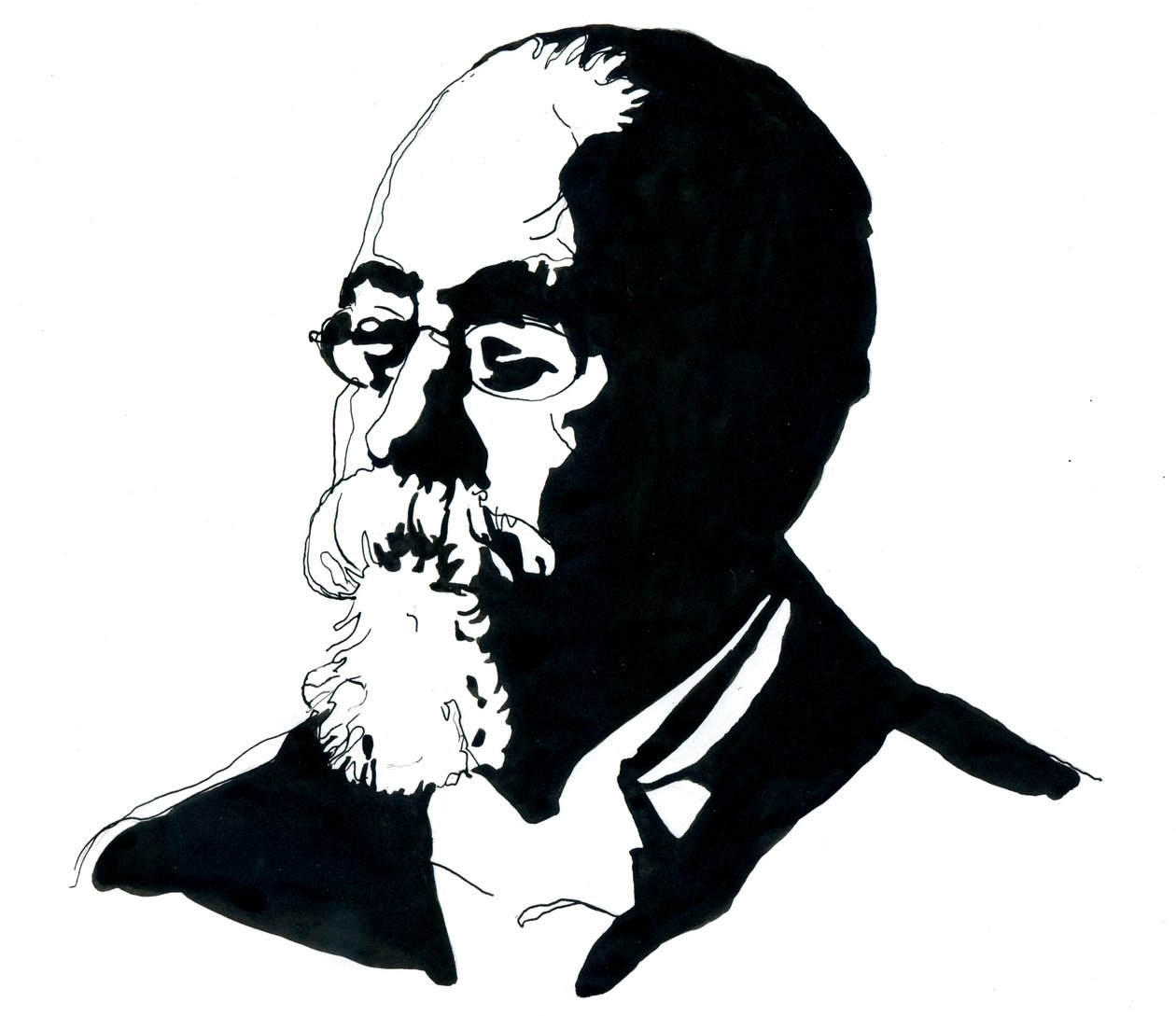 Portrett av Cesare Lombroso (1835-1909) grunnlegger av den italienske skolen for kriminologi (Portrett av Cesare Lombroso italiensk kriminolog og lege, grunnlegger av den italienske skolen for positivistisk kriminologi) av Alessandro Lonati