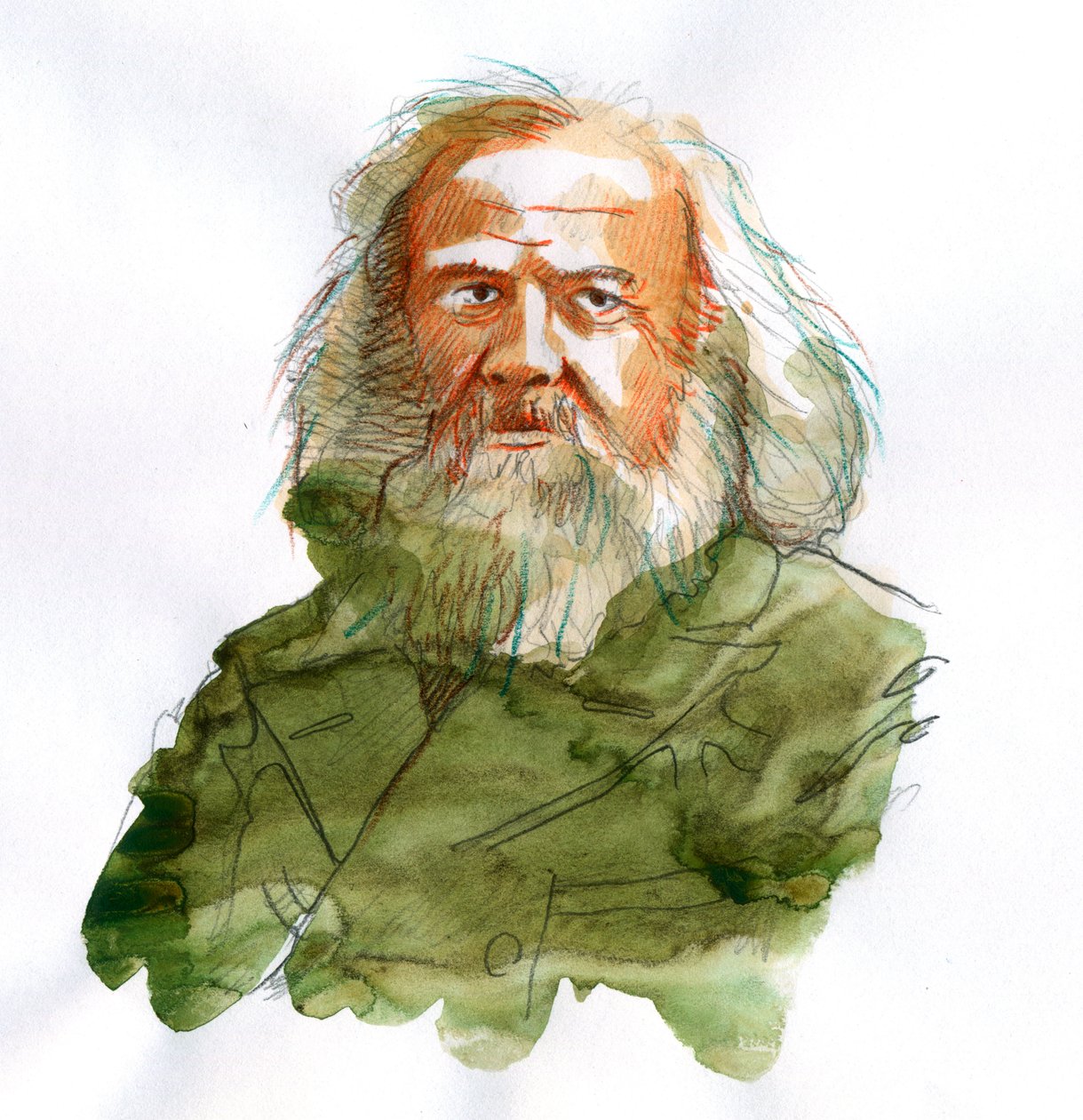 Portrett av Dmitri Ivanovich Mendeleev, Mendeleev (eller Dmitri Mendeleev av Alessandro Lonati