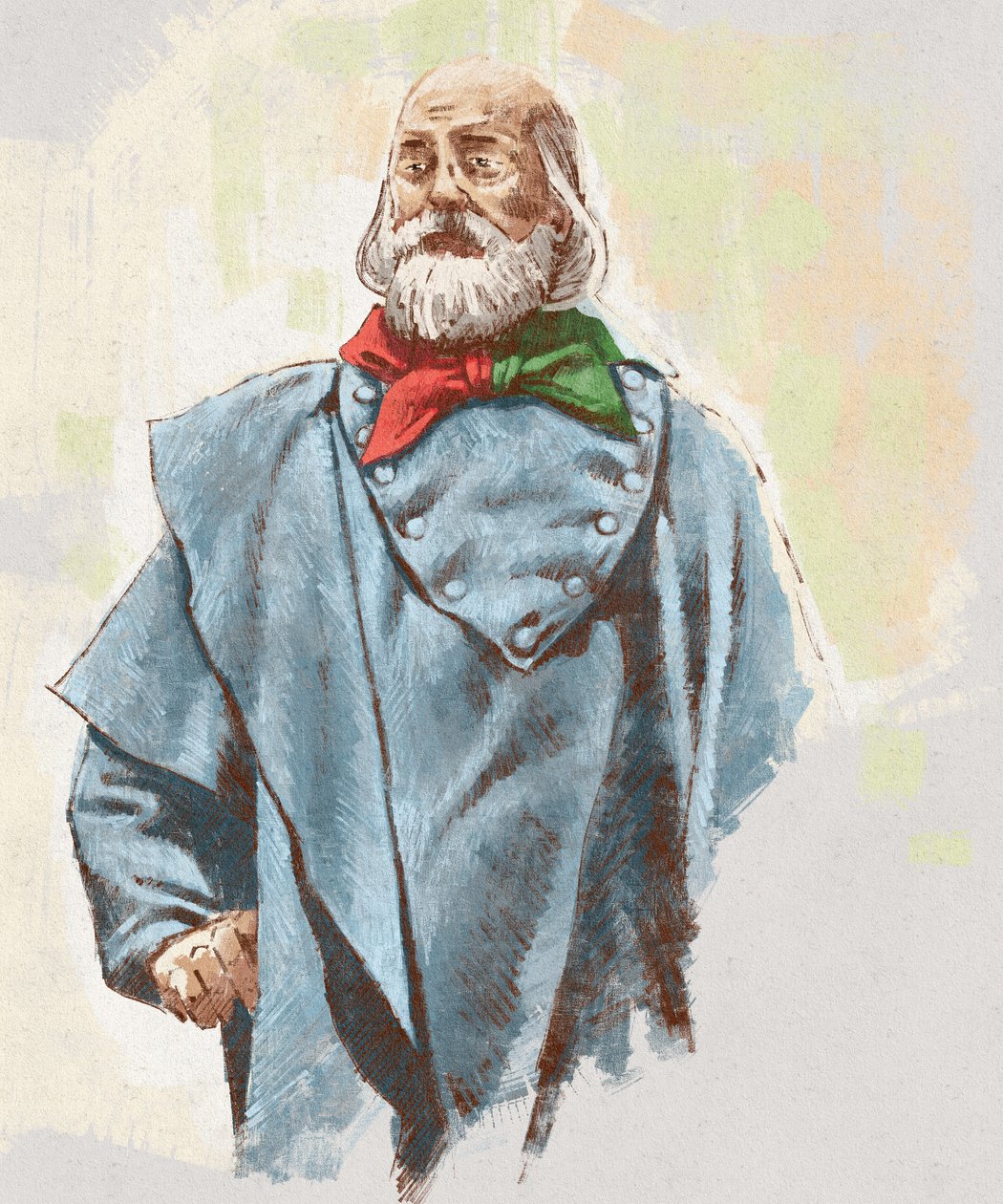 Portrett av general Giuseppe Garibaldi, 2023 (illustrasjon) av Alessandro Lonati