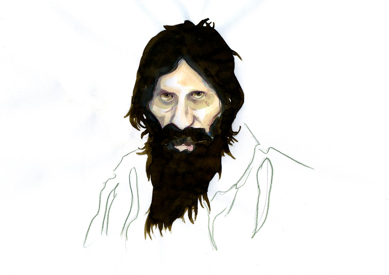 Portrett av Grigori Yefimovich Rasputin (Rasputin av Alessandro Lonati