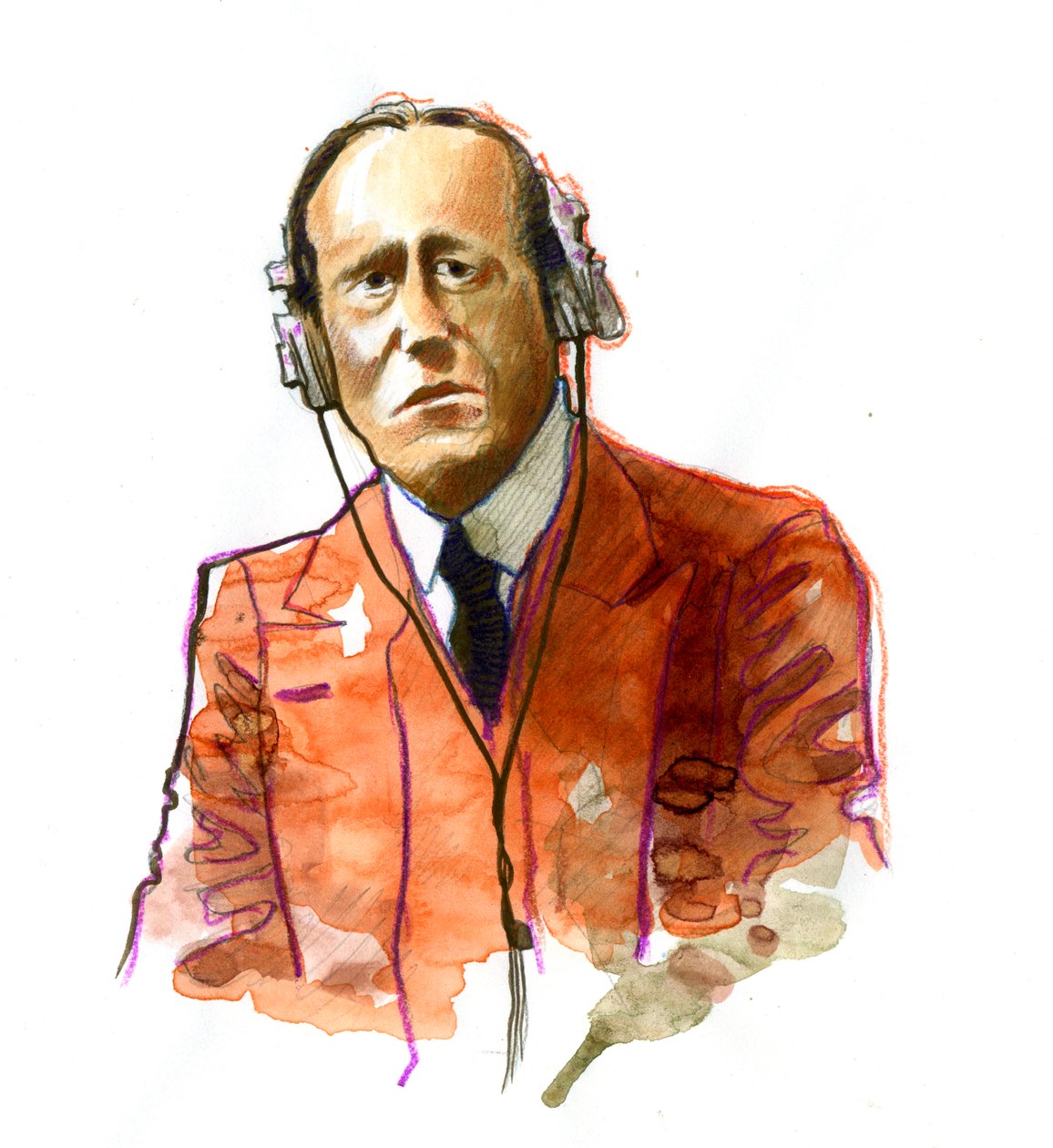 Portrett av Guglielmo Marconi (1874-1937), italiensk fysiker, oppfinner av telegrafen av Alessandro Lonati
