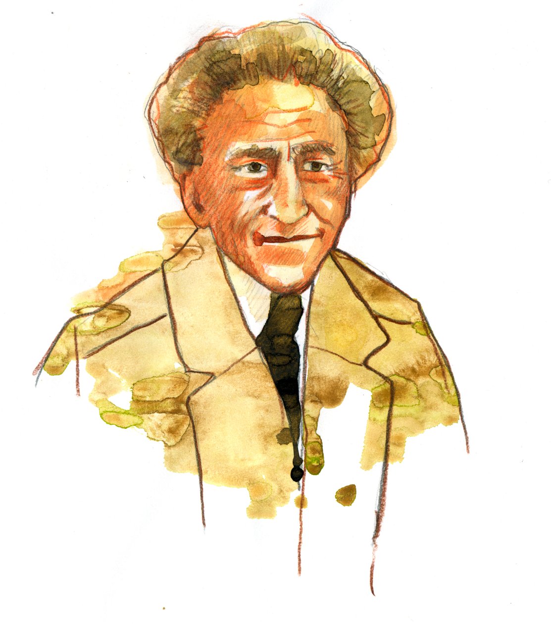 Portrett av Jean Cocteau (1889-1963) fransk poet og filmskaper (Portrett av Jean Cocteau fransk forfatter, designer, dramatiker, kunstner og filmskaper) av Alessandro Lonati