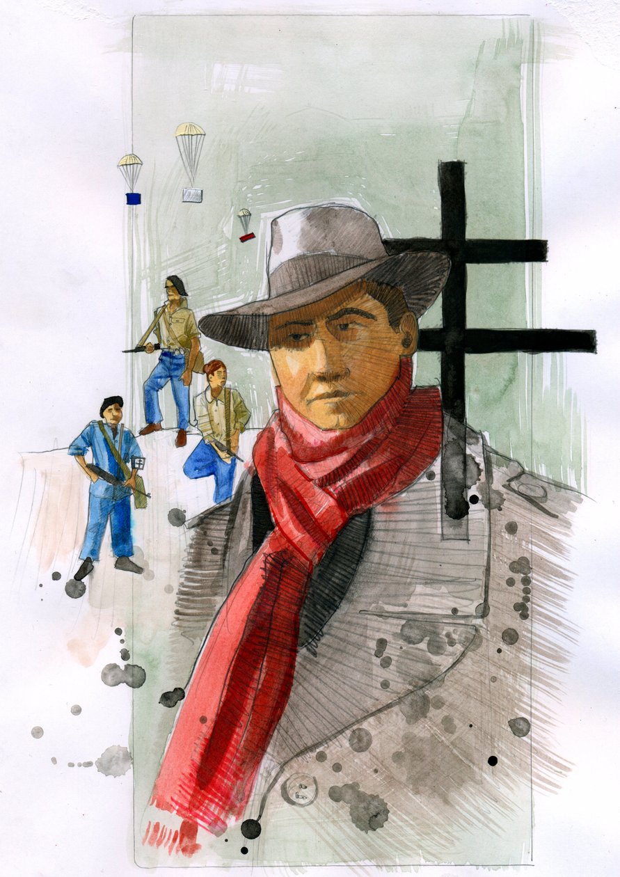 Portrett av Jean Moulin høyt profilert medlem av motstanden i Frankrike under andre verdenskrig Illustrasjon av Alessandro Lonati av Alessandro Lonati