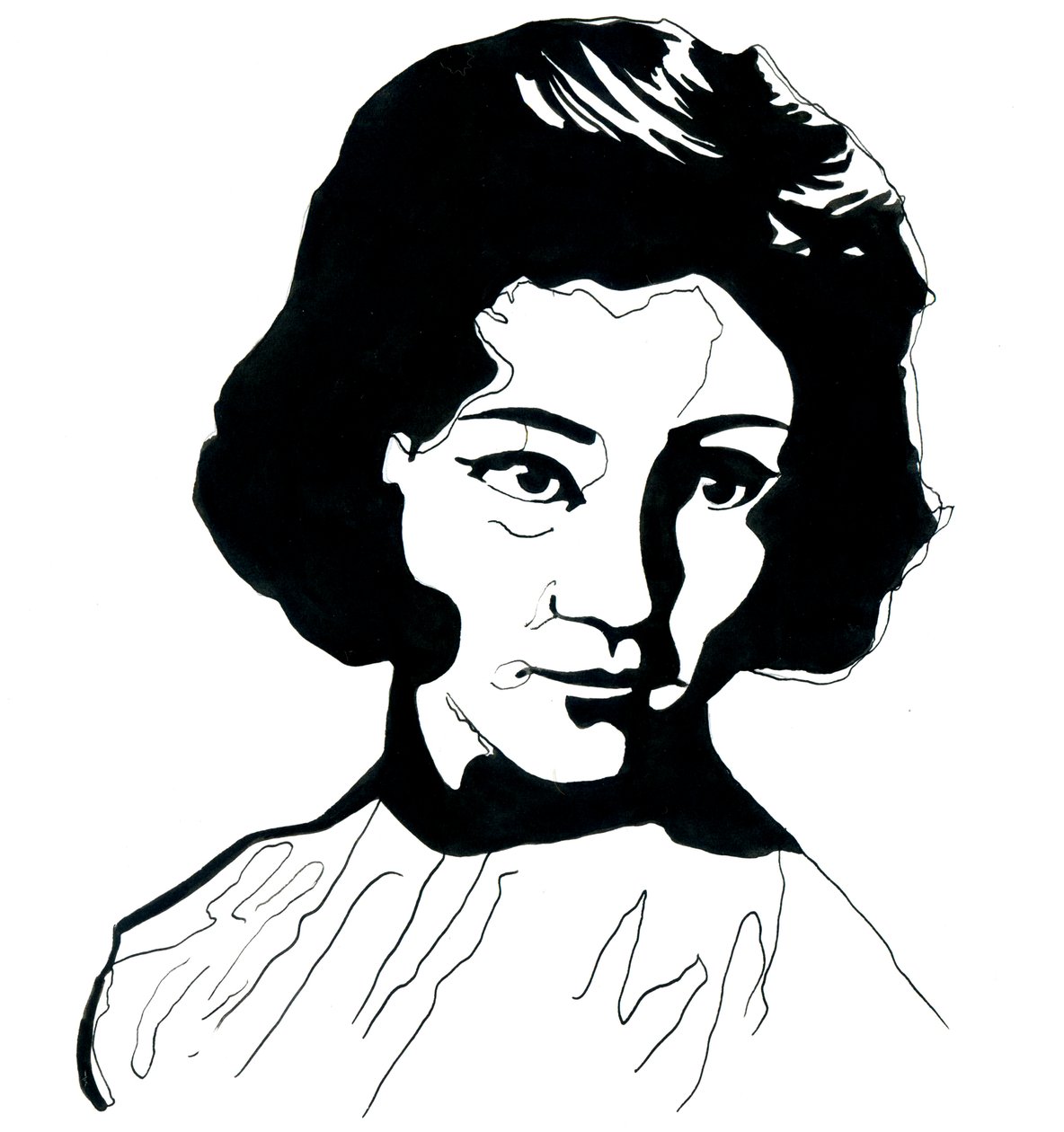 Portrett av Jiang Qing (1914-1991) Kone til Mao Zedong (Portrett av Jiang Qing som Madame Mao) av Alessandro Lonati