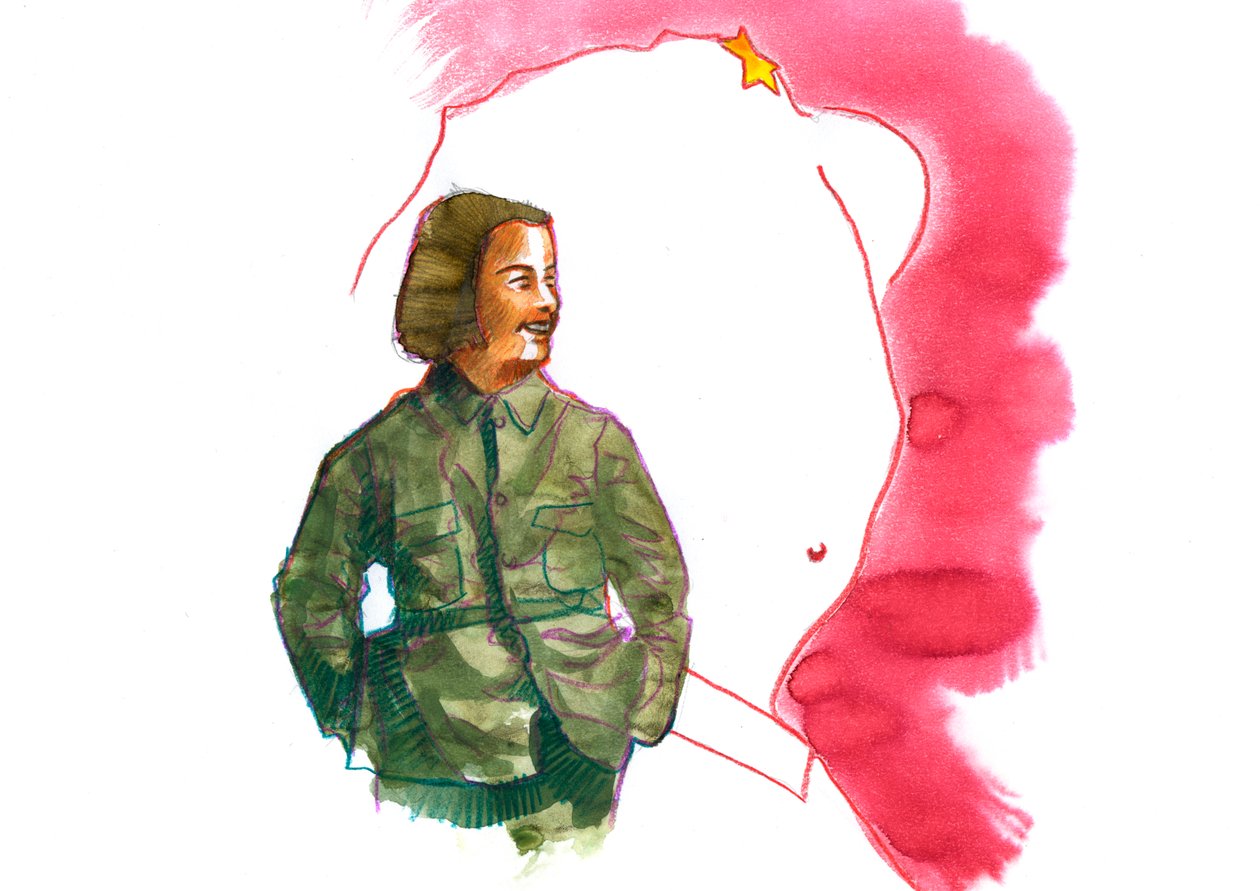 Portrett av Jiang Qing (1914-1991) Kone til Mao Zedong (Portrett av Jiang Qing som Madame Mao) av Alessandro Lonati