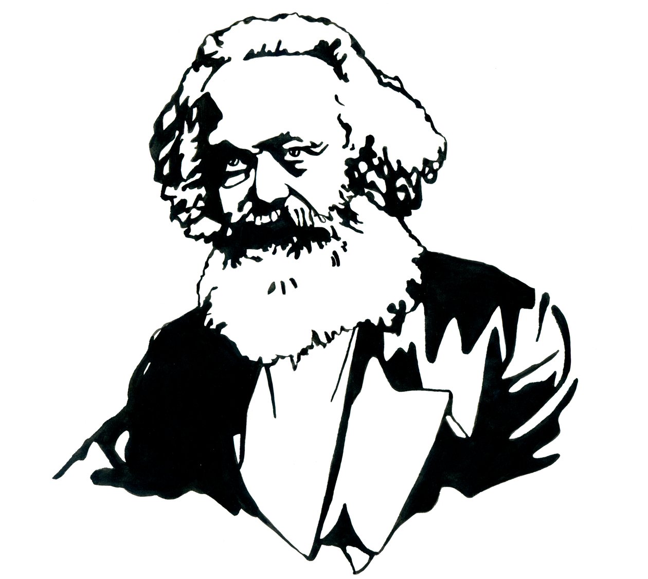 Portrett av Karl Marx (1818-1883), filosof og politisk teoretiker av Alessandro Lonati