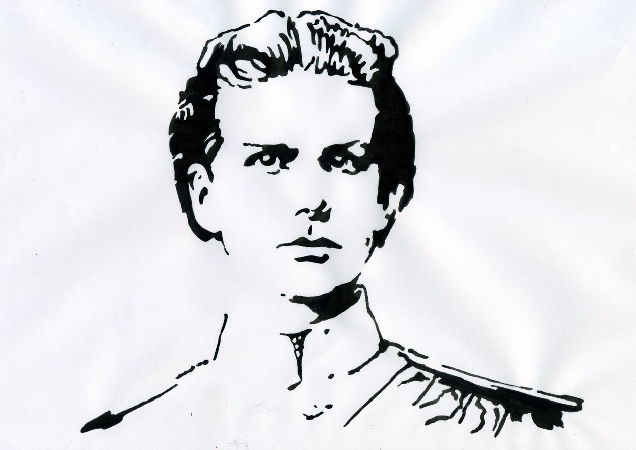 Portrett av Louis II de Baviere (Ludwig Otto Friedrich Wilhelm von Wittelsbach av Alessandro Lonati
