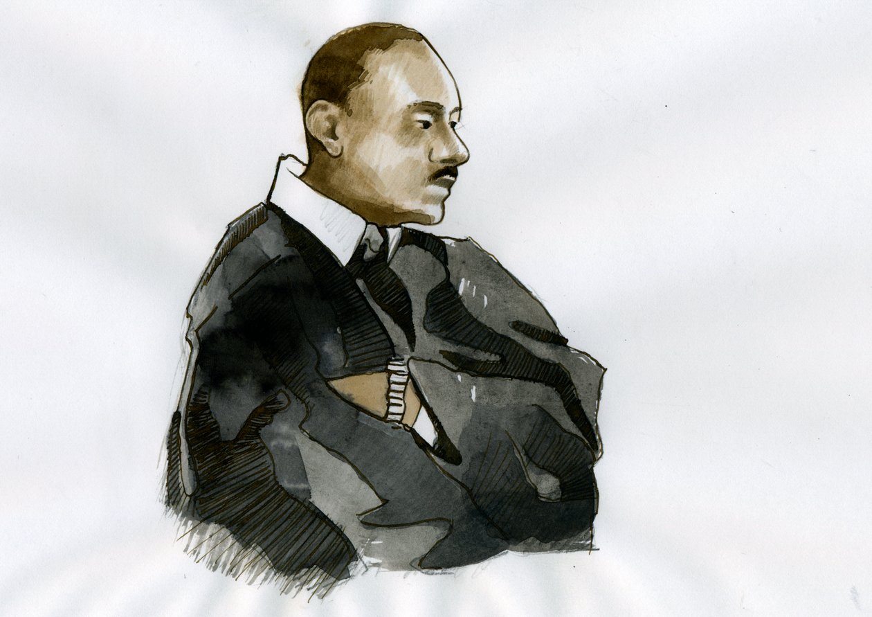 Portrett av pastor Martin Luther King (1929-1968) Illustrasjon av Alessandro Lonati
