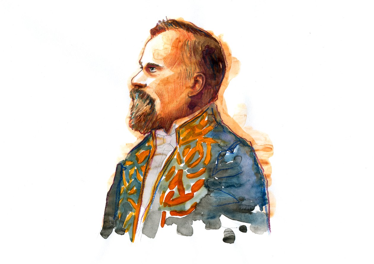 Portrett av Raymond Poincare (1860-1934) ca. 1914 i kostyme av Legion d