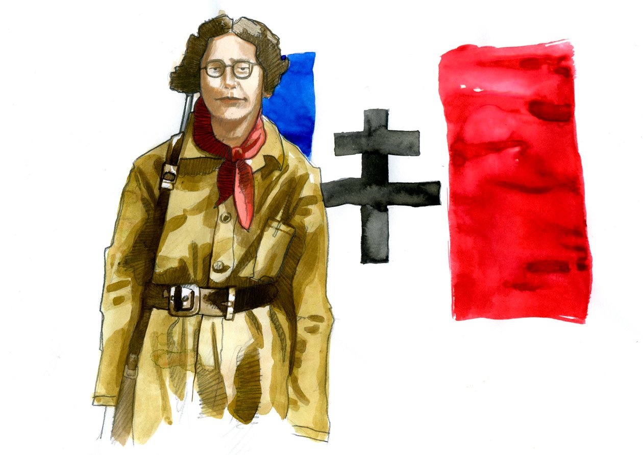 Portrett av Simone Weil (1909-1943), fransk filosof av Alessandro Lonati