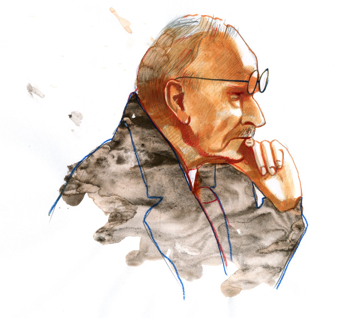 Portrett av den sveitsiske legen psykiater Carl Gustav Jung (1875-1961) (Portrett av Carl Jung sveitsisk psykiater og psykoterapeut som grunnla analytisk psykologi) av Alessandro Lonati