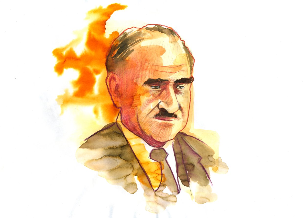 Portrett av ingeniøren Louis Armand (1905-1971) senior embetsmann og motstandsdyktig franskmann (fransk ingeniør Louis Armand) av Alessandro Lonati