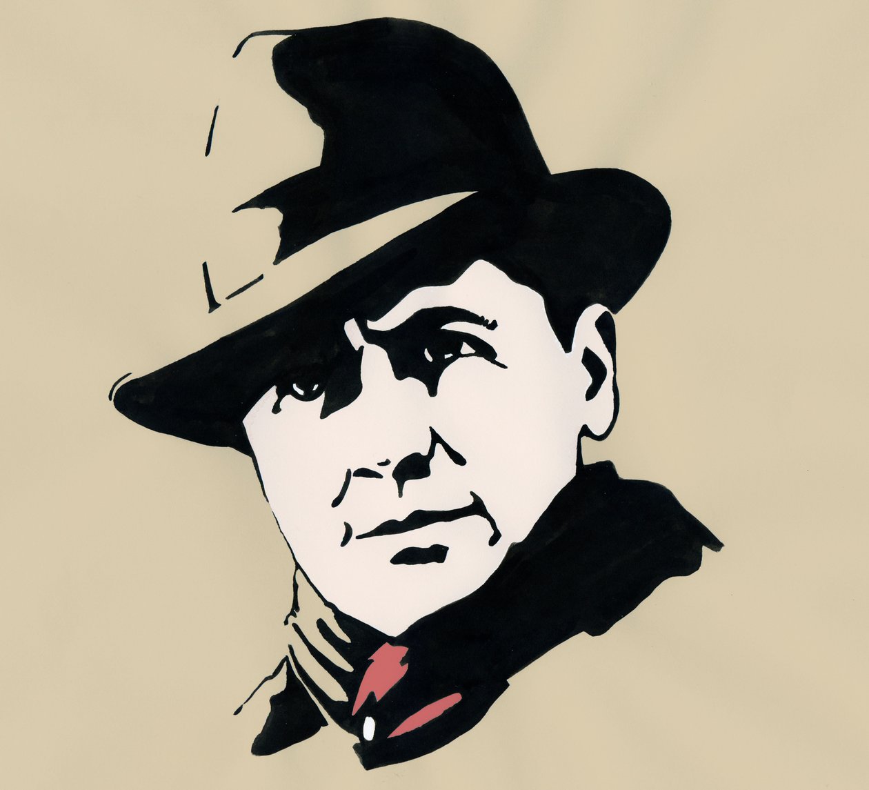 Portrett av den prefekte og motstandsdyktige franskmannen Jean Moulin (1899-1943) av Alessandro Lonati