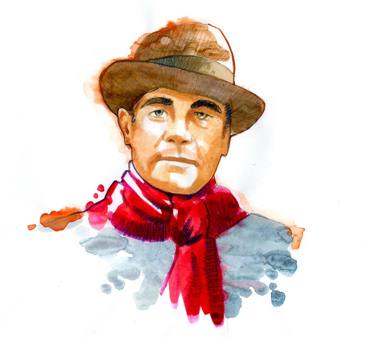 Portrett av den prefekte og motstandsdyktige franskmannen Jean Moulin (1899-1943) av Alessandro Lonati