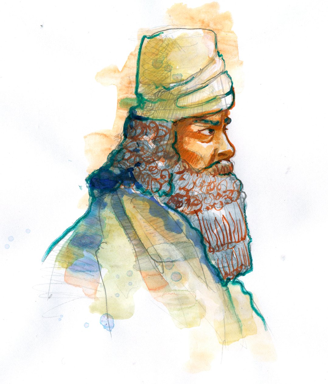 Representasjon av Zoroaster eller Zarathustra grunnlegger av Zoroastrianism (Zoroaster eller Zarathustra grunnlegger av Zoroastrianism) av Alessandro Lonati