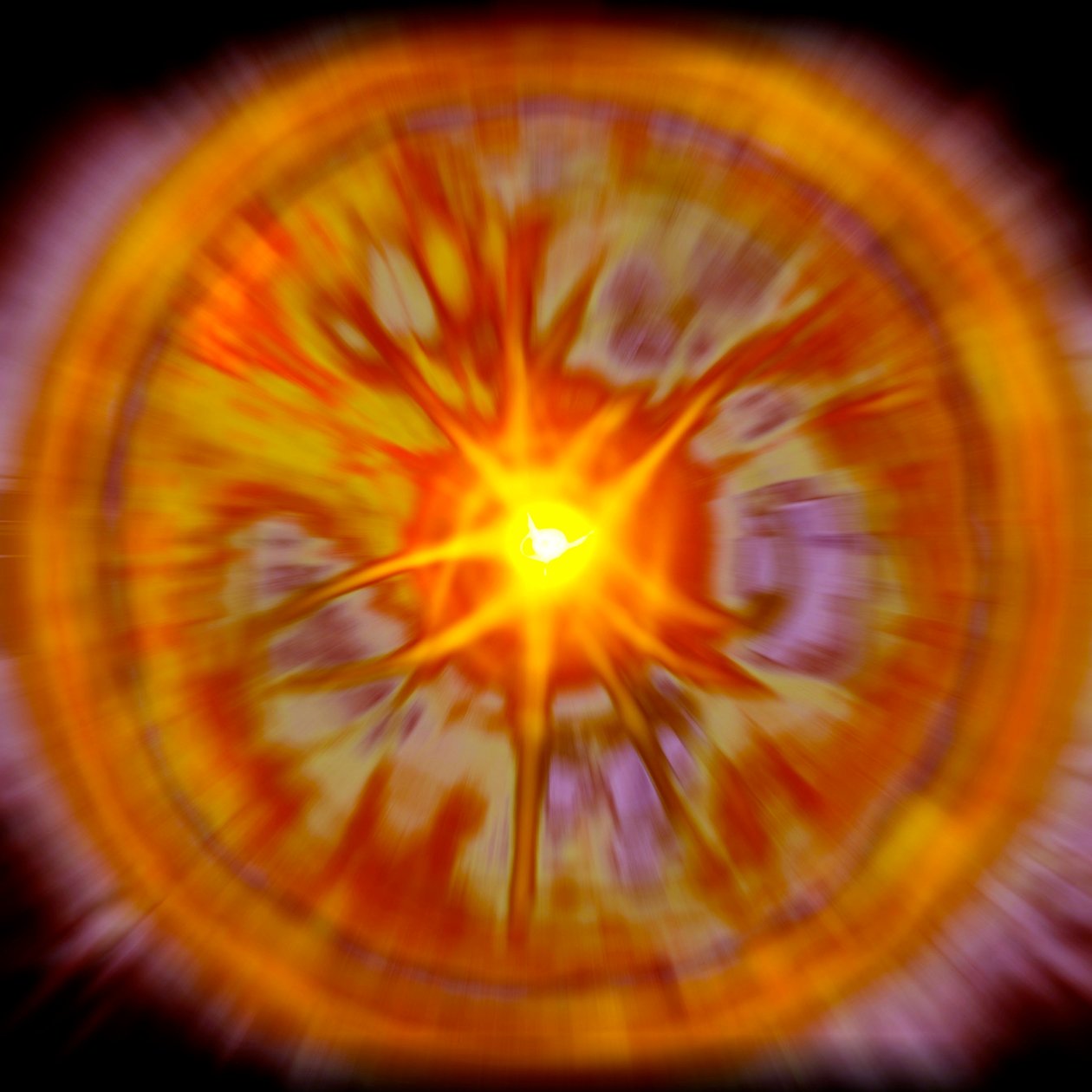 Representasjon av Big Bang ved universets opprinnelse (Cosmogony) - Illustrasjon, 2014 av Alessandro Lonati