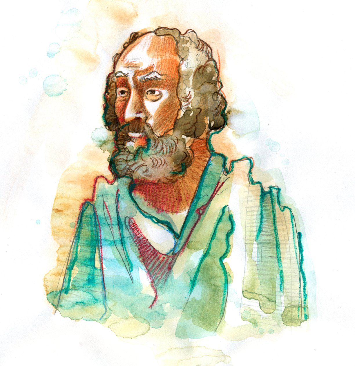 Representasjon av den greske poeten Homer (8. århundre f.Kr.) (Portrett av den greske poeten Homer) av Alessandro Lonati