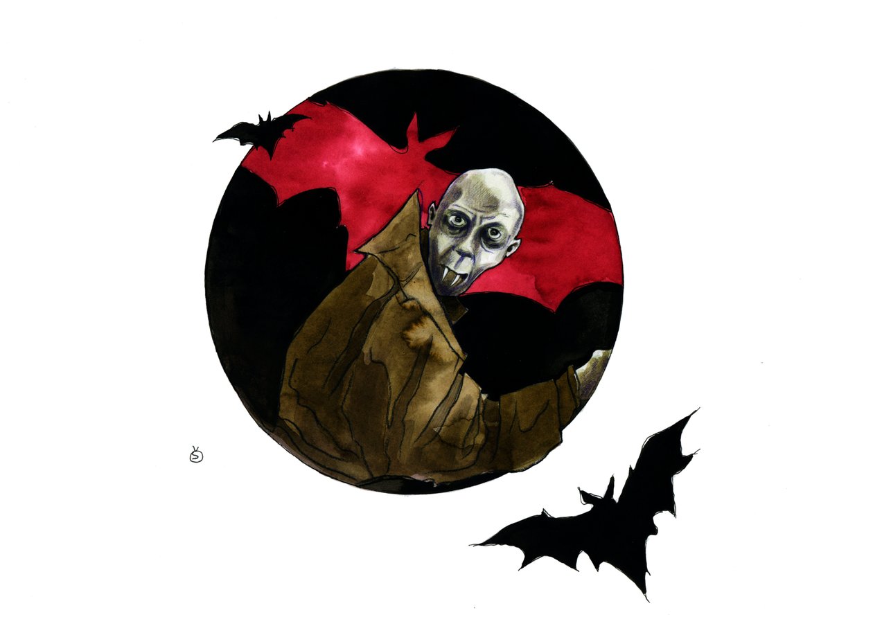 Representasjon av karakteren til vampyren Nosferatu av Alessandro Lonati