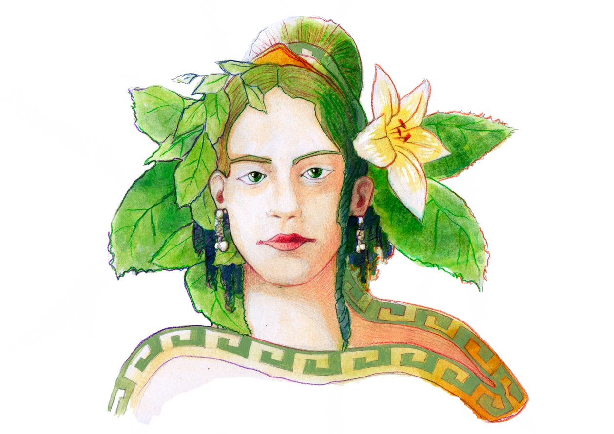 Representasjon av den guddommelige Gaia-gudinnens mor (gresk mytologi: Gaia eller Gaea personifisering av jorden) av Alessandro Lonati