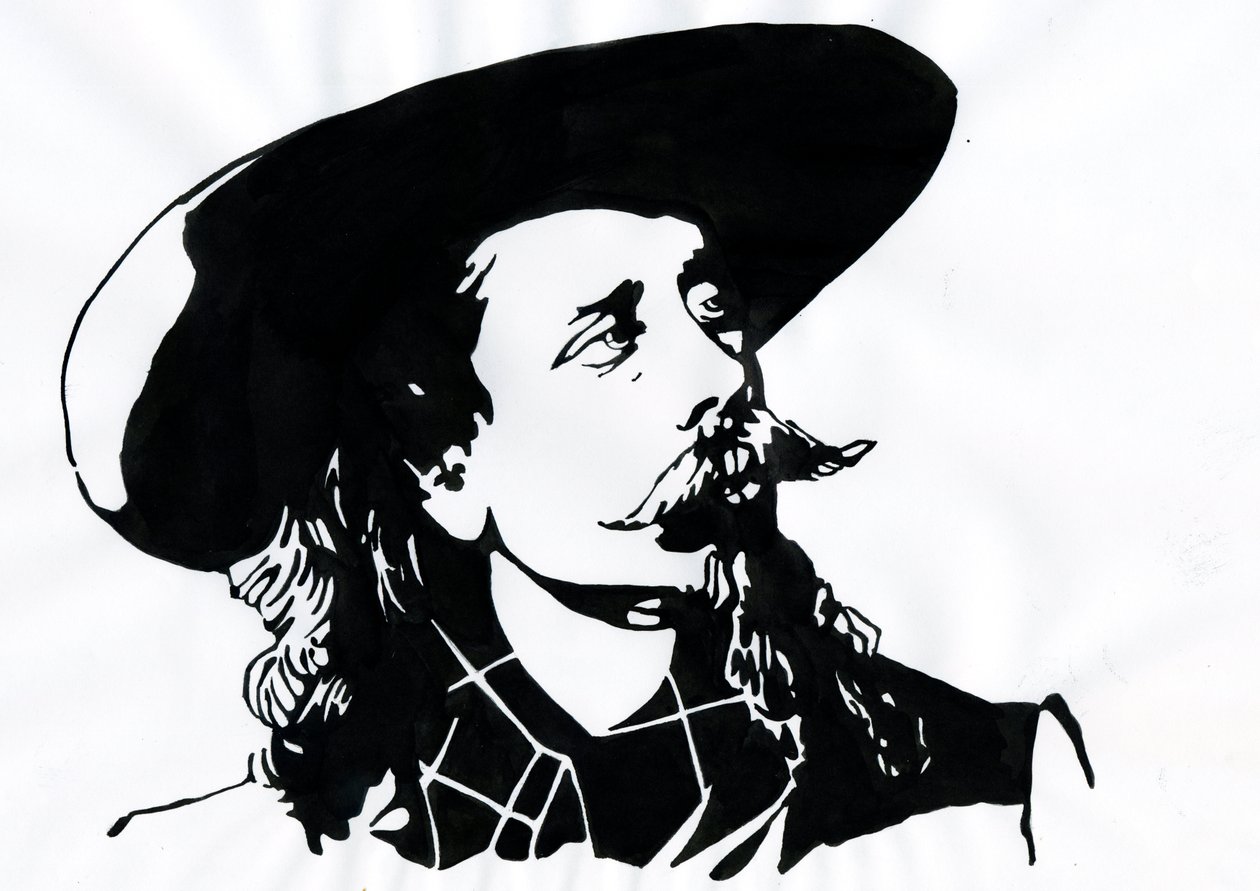 William Frederick Cody - Kjent som Buffalo Bill - Portrett av Buffalo Bill (1846-1917), oberst William Cody av Alessandro Lonati