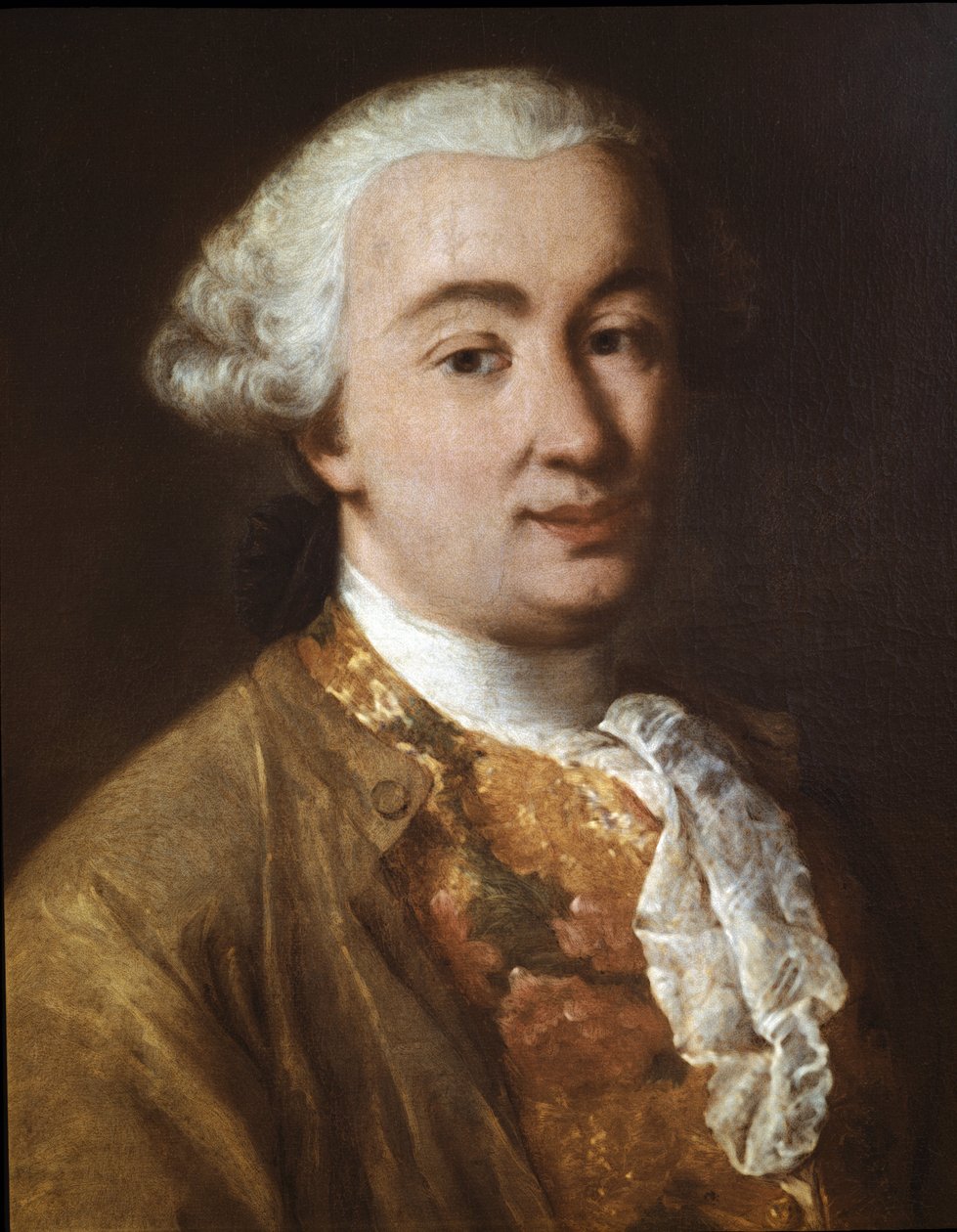 Portrett av Carlo Goldoni, italiensk teaterforfatter, detalj (olje på lerret av Alessandro Longhi