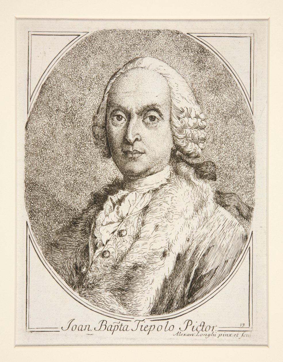 Portrett av G.B. Tiepolo av Alessandro Longhi