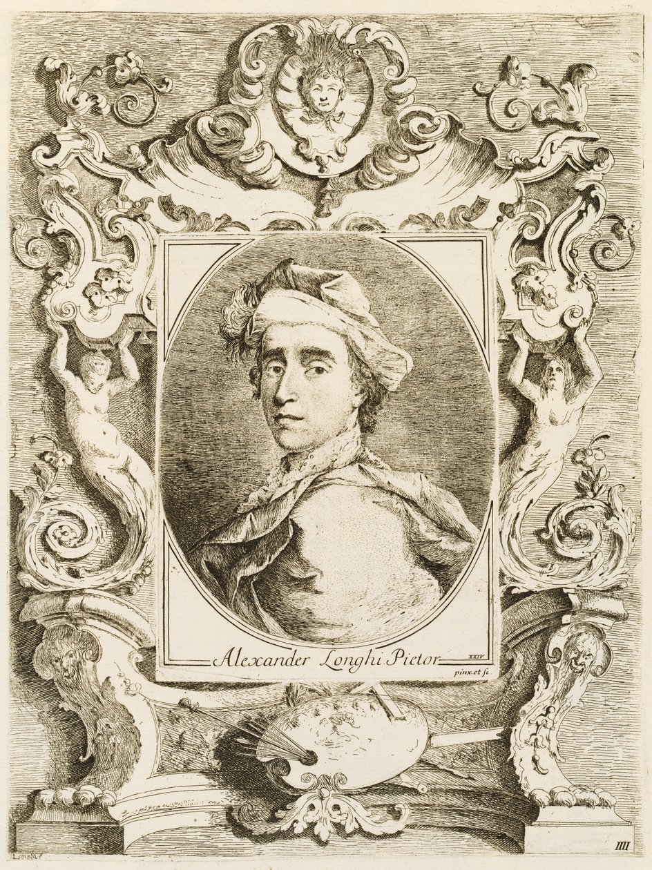 Kompendium av livene til de mest kjente historiske venetianske malerne i det nåværende århundre med portrettene hans hentet fra det naturlige skissert og gravert av Alessandro Longhi Veneziano av Alessandro Longhi and Italian 18th Century