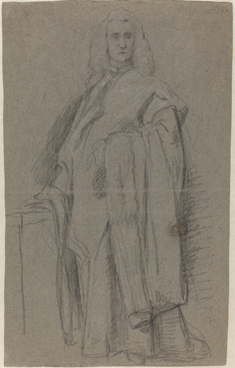 En venetiansk prokurator i San Marco [recto] av Alessandro Longhi or Pietro Longhi