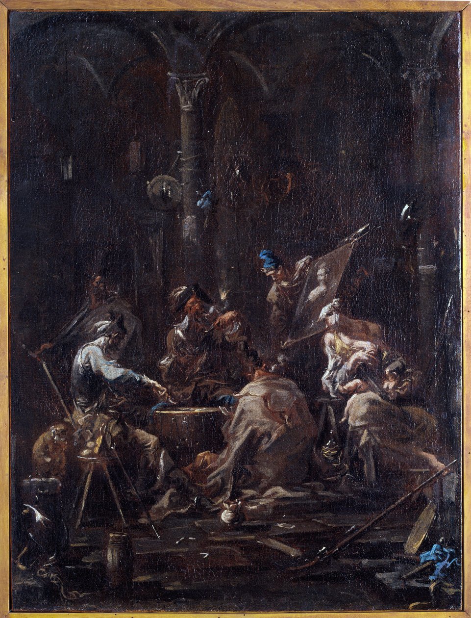 Bizarrerie (Oddity) Maleri av Alessandro Magnasco dit il Lissandrino (1667-1749) Dim 58x44 cm Genes, Musei di Strada Nuova (tidligere Palazzo Bianco) av Alessandro Magnasco