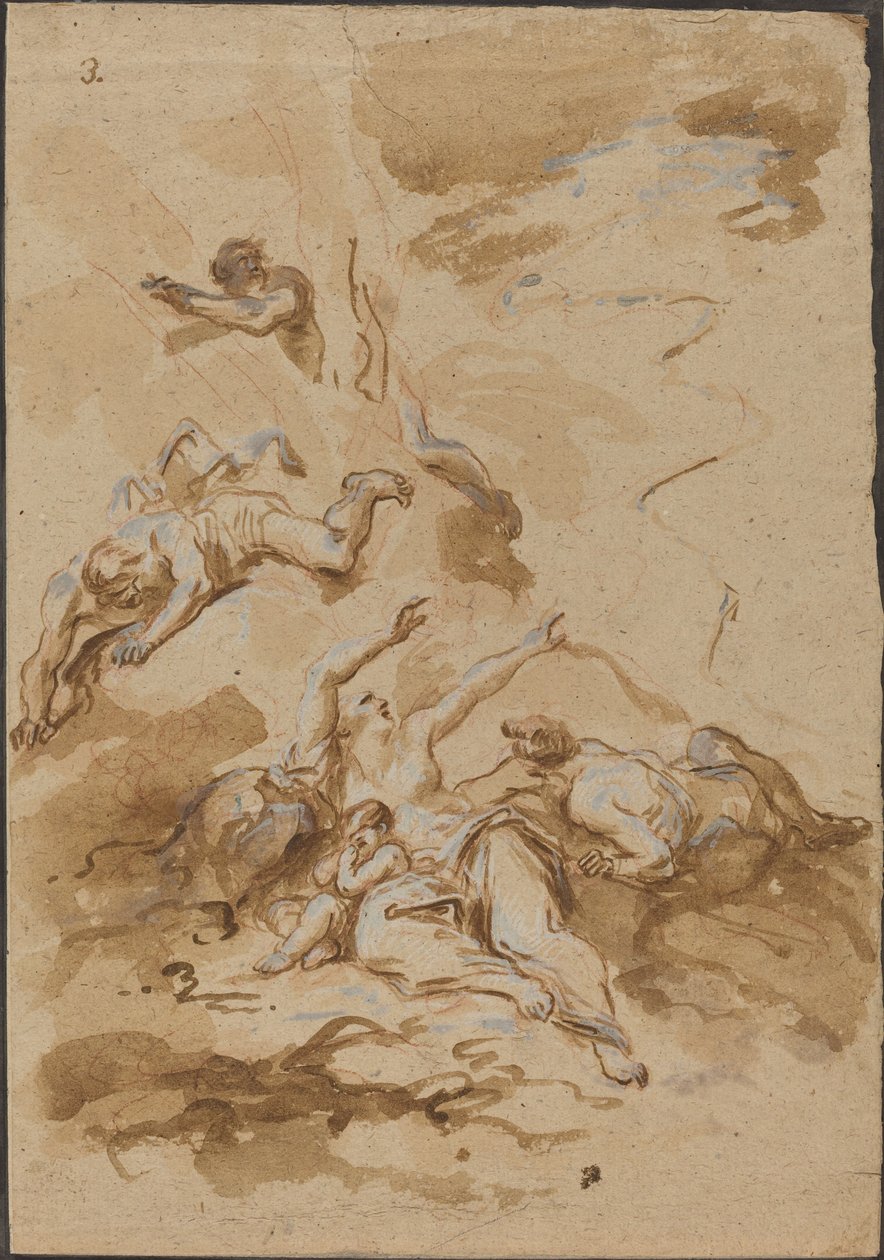 Figurer i en storm av Alessandro Magnasco