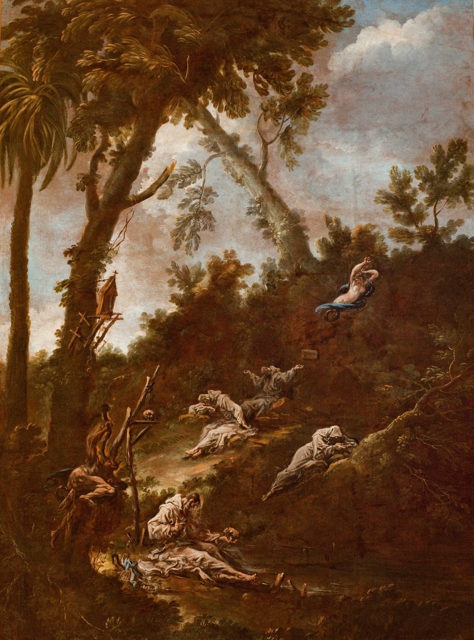 Eremittenes fristelse av Alessandro Magnasco