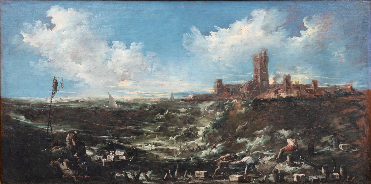 Munkenes bønn ved havet av Alessandro Magnasco
