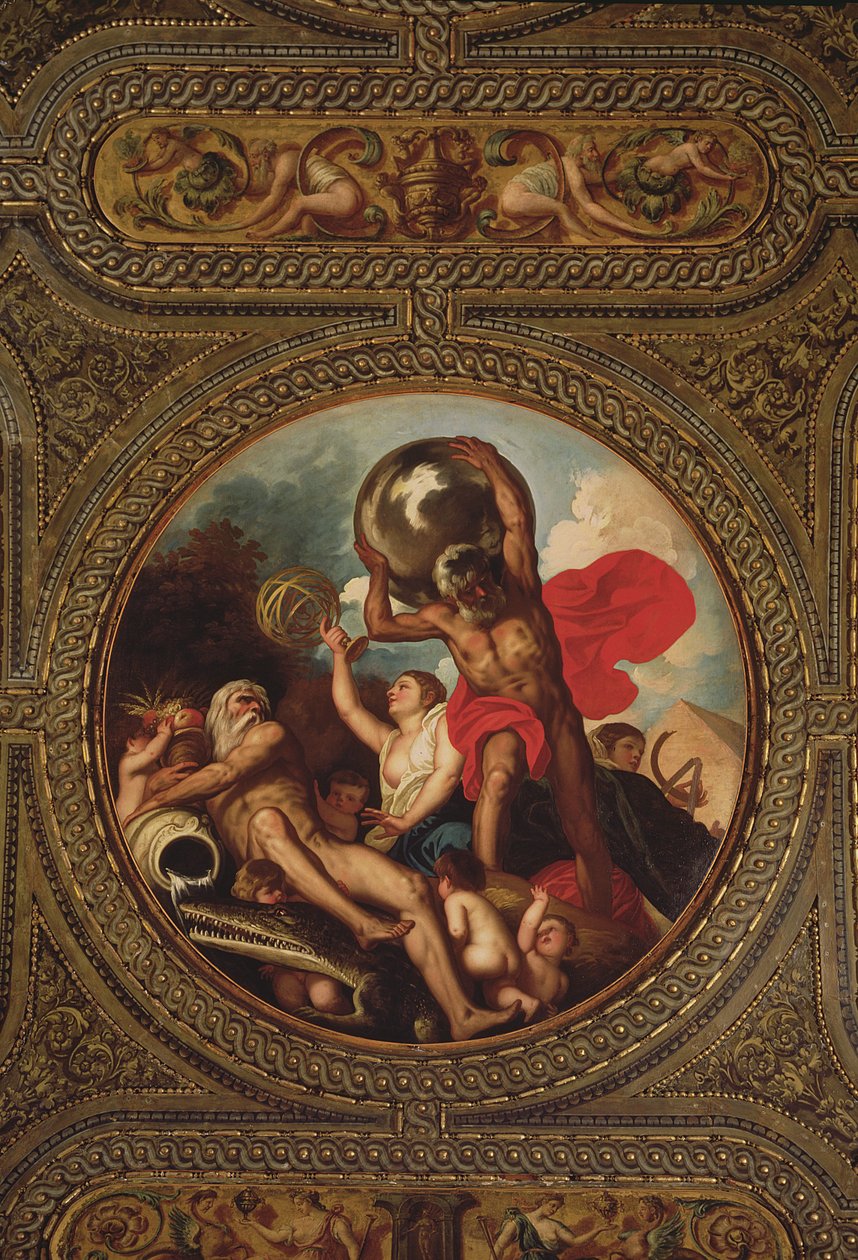 Allegory of Astronomy, fra taket på biblioteket, 1635 av Alessandro Padovanino